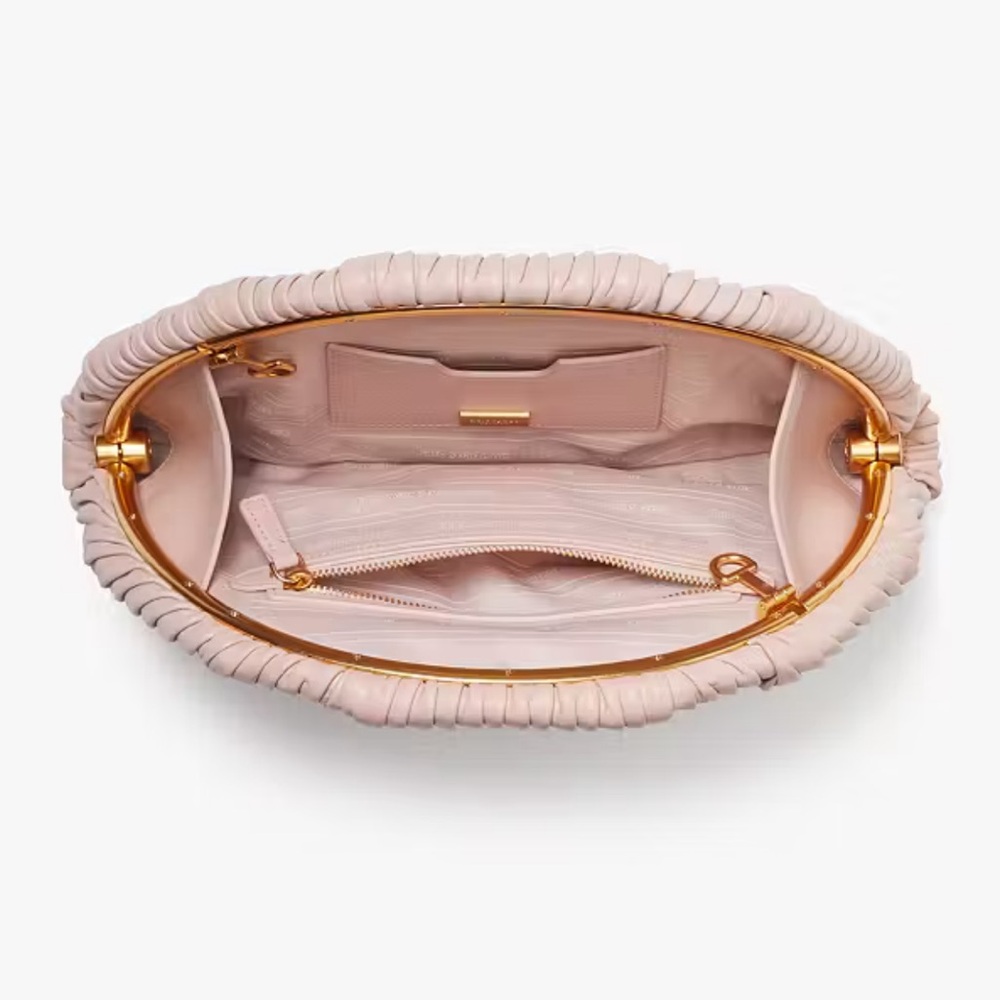 Kate Spade Patisserie Pleated 3d Croissant Clutch & Crossbody NWT/NIP 🥐🍓 - Picture 5 of 9